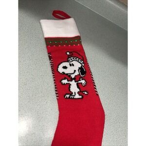 Vintage Ambassador Peanuts SNOOPY Knit Christmas Stocking 1958 50s Taiwan